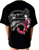 SPIRIT FACE Unisex Black Pink Heavy Tee